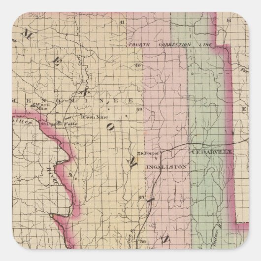 メノミーカウンティミシガン スクエアシール (正面)