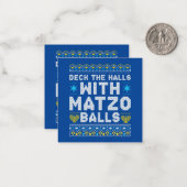 メノラとクリスマスツリーが一緒に飾られた、ハヌカとクリスマスの合同祝祭日、クリシュムカハッピー！ ノートカード (正面/裏面インサイチュ)