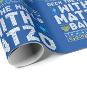 メノラとクリスマスツリーが一緒に飾られた、ハヌカとクリスマスの合同祝祭日、クリシュムカハッピー!! ラッピングペーパー (ロールコーナー)