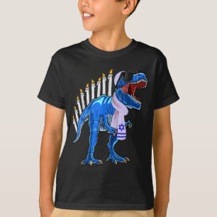 メノラサウルス・レックスTシャツ Tレックス 恐竜 ハヌカのギフト Tシャツ