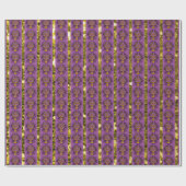 メノラーズパープル&金ゴールドフェイクグリッター ラッピングペーパー (フラット)