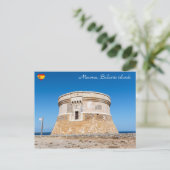 メノルカのフォーネルズ防衛タワー – スペイン ポストカード (スタンド正面)