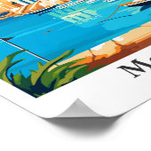 メノルカスペイントラベルアートヴィンテージイラストレーション ポスター (角)