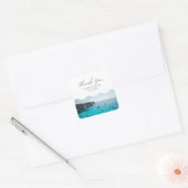 メノルカスペイン写真結婚式の引き出物ありがとう スクエアシール (封筒)