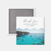 メノルカスペイン結婚式の引き出物ありがとう マグネット (正面/裏面)