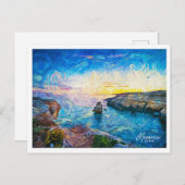メノルカスペイン美しい油絵を描ランドスケープ ポストカード (正面/裏面)