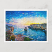 メノルカスペイン美しい油絵を描ランドスケープ ポストカード (正面)