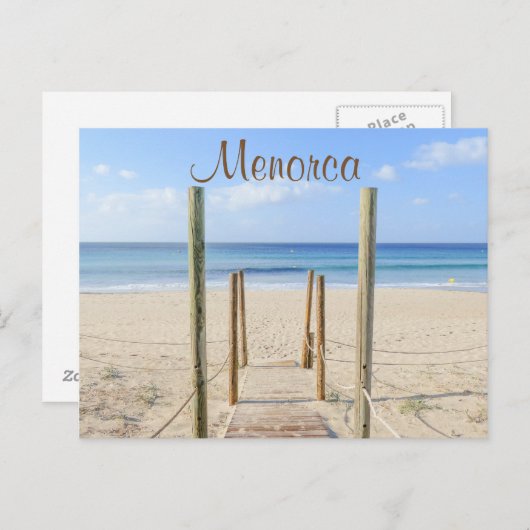 メノルカボードウォークからビーチはがき ポストカード (正面/裏面)