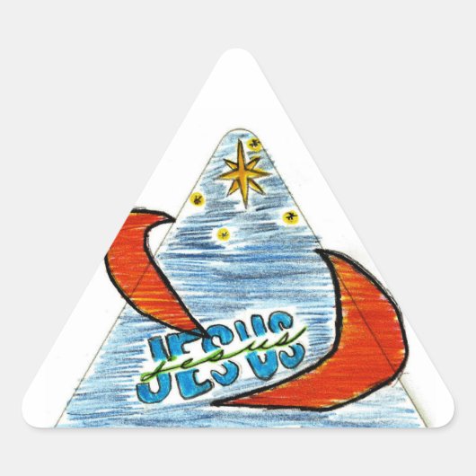 メハナ：三角形ステッカー 三角形シール (正面)