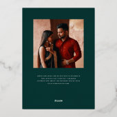 メハモダンディ結婚式招待状 箔招待状 (裏面)