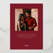 メハモダンディ結婚式招待状 箔招待状 (裏面)