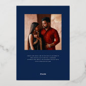 メハモダンディ結婚式招待状 箔招待状 (裏面)