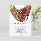 メハンディ結婚式招待状 招待状 (スタンド正面)