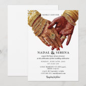 メハンディ結婚式招待状 招待状 (正面/裏面)