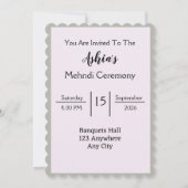 メパーソナライズされたンディ/ヘナパーティの招待状 カード (裏面)