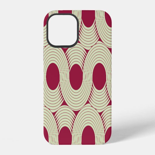 メビウスの帯: 無限の赤と緑のタイル iPhoneケース (裏面)