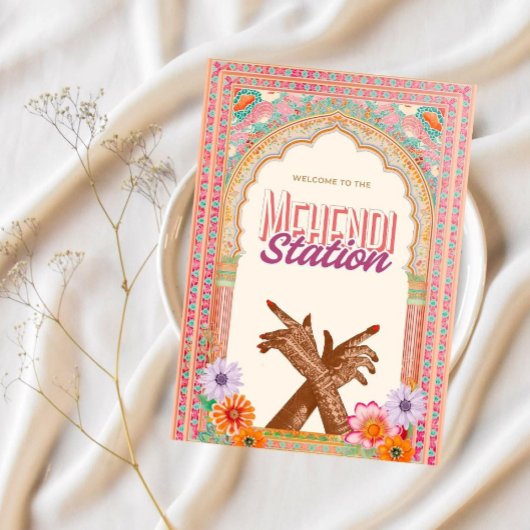メフェンディバザールサイン、ヘンナステーションデコール、メーンディ ポスター