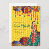 メヘンディの招待状 & ヘンナ ナイトの招待状 メヘンディ 招待状 (正面/裏面)