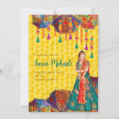 メヘンディの招待状 & ヘンナ・ナイトの招待 メヘンディ 招待状 (正面)