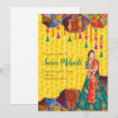 メヘンディの招待状 & ヘンナ・ナイトの招待 メヘンディ 招待状 (正面/裏面)