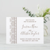 メヘンディ インドの結婚式 保存日付 ハムサ ヘンナ セーブザデート (スタンド正面)