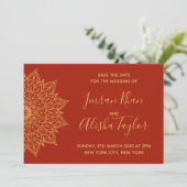 メヘンディ インドの結婚式 Save the date ハムサ ヘンナ セーブザデート (スタンド正面)