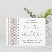 メヘンディ インドの結婚式 Save the date ハムサ ヘンナ セーブザデート (スタンド正面)