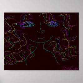 メポスカラフルタープリント ポスター