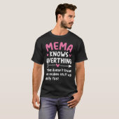 メマが全てを知るヴィンテージ母の日おばあちゃん Tシャツ (正面フル)