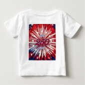 メマウの小さな爆竹！USA 250 花火 ベビーTシャツ (裏面)