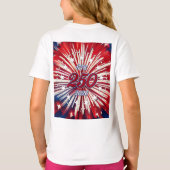 メマウの小さな爆竹！USA 250 花火 Tシャツ (裏面)