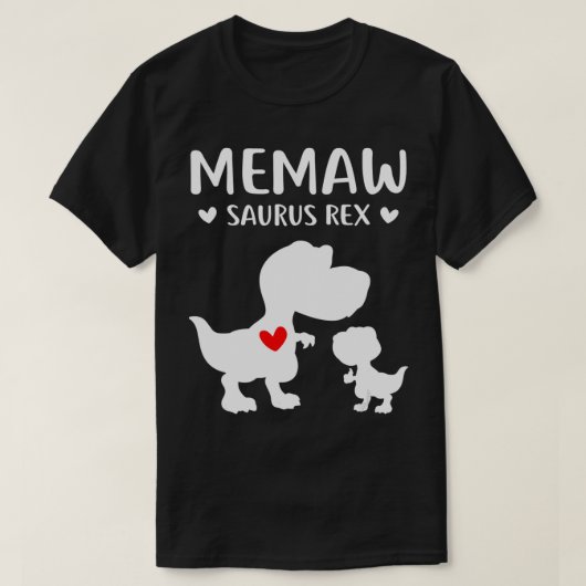 メマウルスかわいいママとベビー恐竜のママ Tシャツ (デザイン正面)