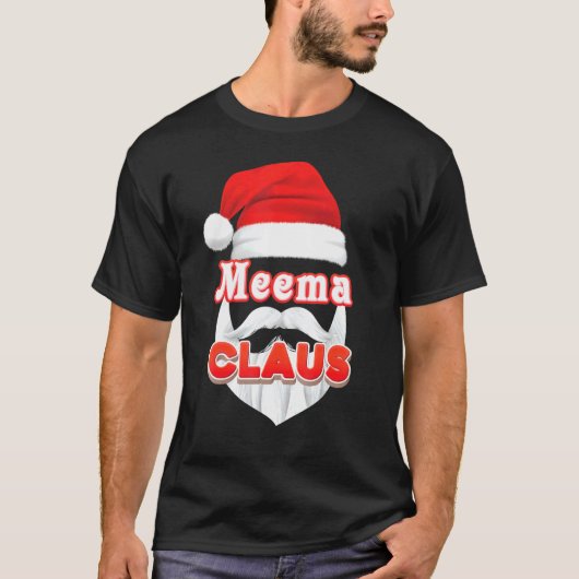 メマクロースクリスマスサンタ顔メリー醜い汗 Tシャツ (正面)