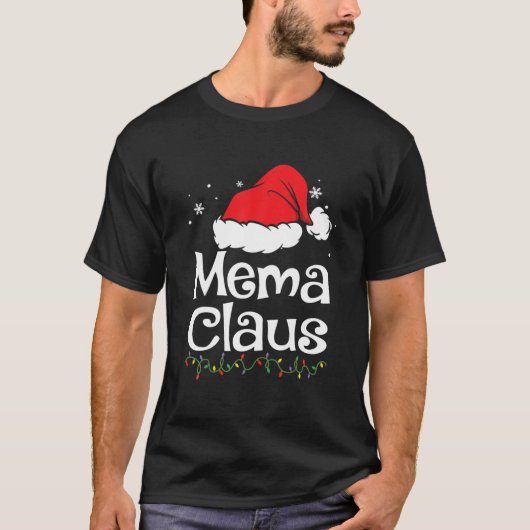 メマクロースクリスマスパジャマファミリーマッチングクリスマス Tシャツ (正面)