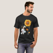 メマーと呼ばれる幸せな象のひまわり蛾 Tシャツ (正面フル)