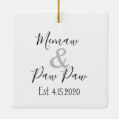 メムアンドポーポーポーファースト孫オーナメント セラミックオーナメント (裏面)