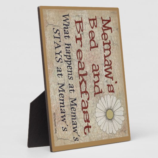 メムズベッド&ブレックファープラークで起こる事 フォトプラーク (側面)