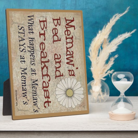 メムズベッド&ブレックファープラークで起こる事 フォトプラーク (側面)