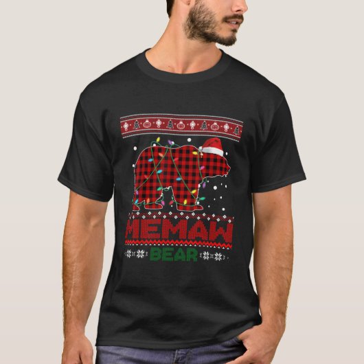メムベアークリスマスパジャマファミリーギフトメムベアー Tシャツ (正面)