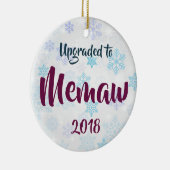 メムーのクリスマスの飾りパーソナライズされたにアップグレード セラミックオーナメント (右)