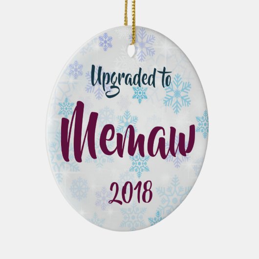 メムーのクリスマスの飾りパーソナライズされたにアップグレード セラミックオーナメント (右)