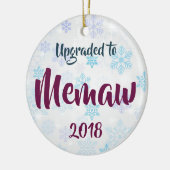 メムーのクリスマスの飾りパーソナライズされたにアップグレード セラミックオーナメント (左)