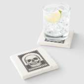 メメントモリスカルアート ストーンコースター (横)