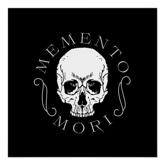 メメントモリスカルウォールアート ポスター (正面)