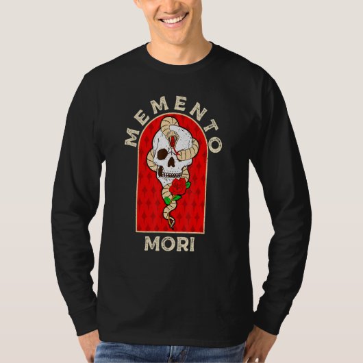 メメントモリ死と死のスカル Tシャツ (正面)