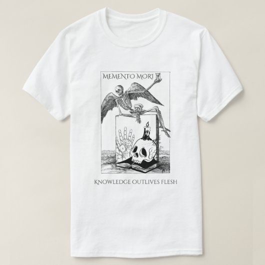 メメント・モリ ダークアカデミア Tシャツ (デザイン正面)