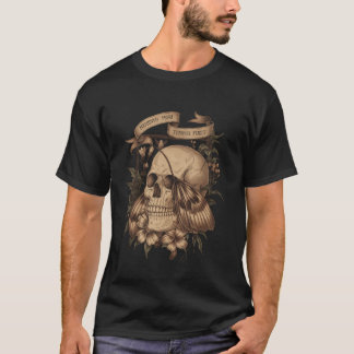 メメント・モリ ライフ テンポラス フギット ゴシック モス 中世 Tシャツ