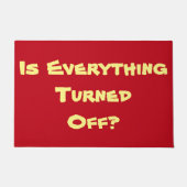 メモのスローガンの赤い元のおもしろいを忘れないで下さい ドアマット (正面)