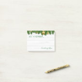 メモの国のクリスマスの緑の付箋 ポストイット (デスク上)