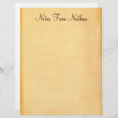 メモの差出人…古い紙レターヘッド文房具 (正面/裏面)